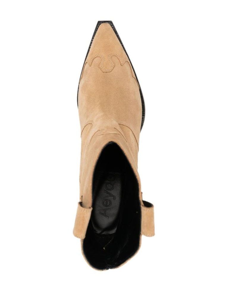 Brown Albi 75 Suede Ankle Boots