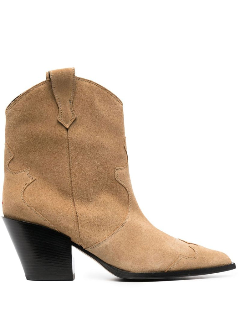 Brown Albi 75 Suede Ankle Boots