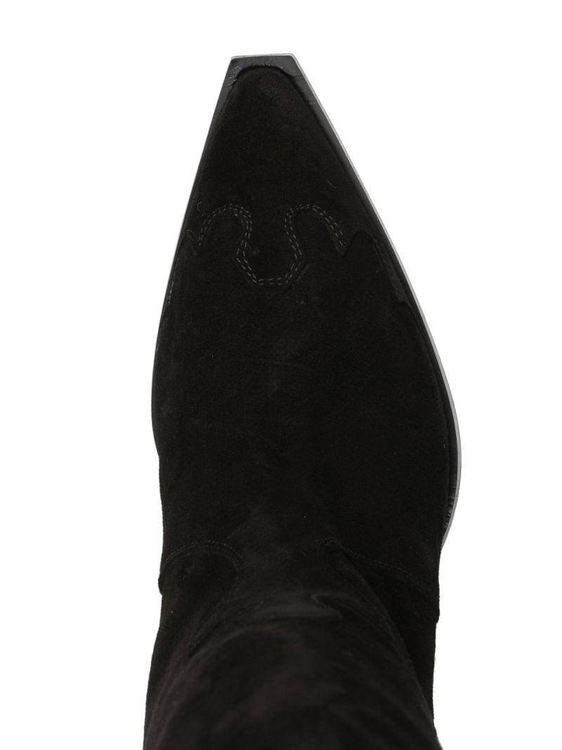 Black 75 Suede Cowboy Boots