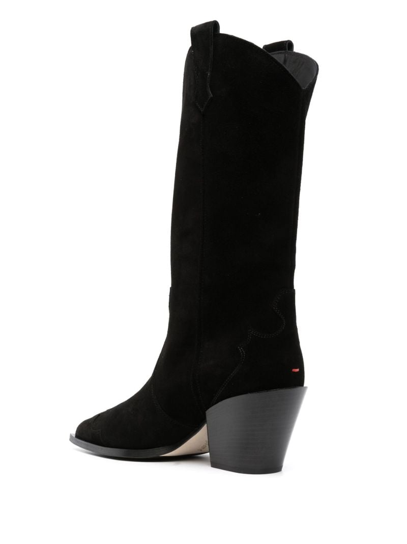 Black 75 Suede Cowboy Boots