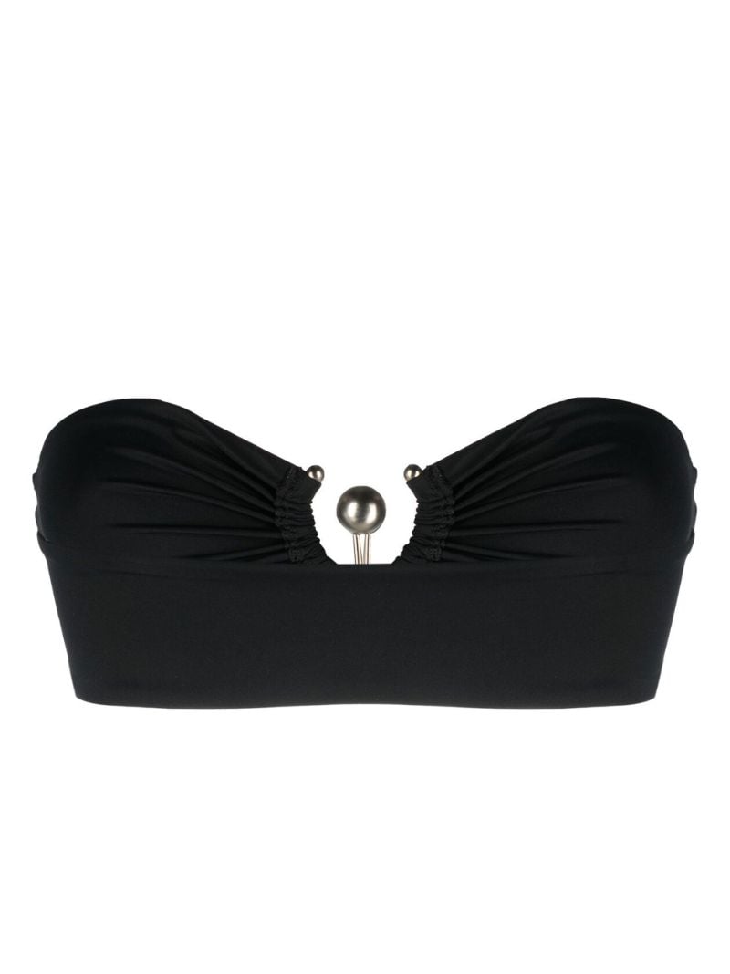 Black Pierced Orbit Bikini Top