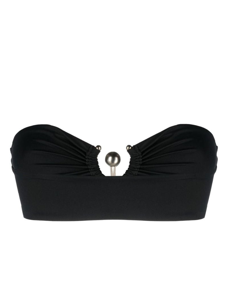 Black Pierced Orbit Bikini Top