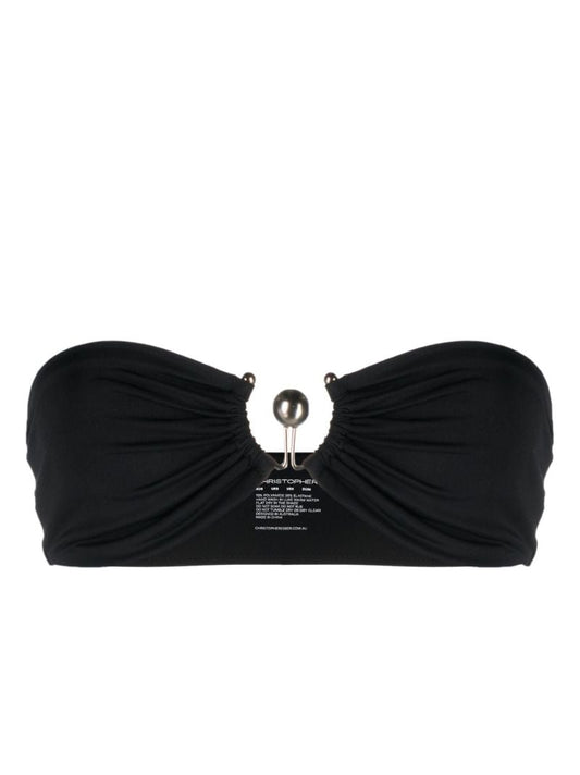 Black Pierced Orbit Bikini Top
