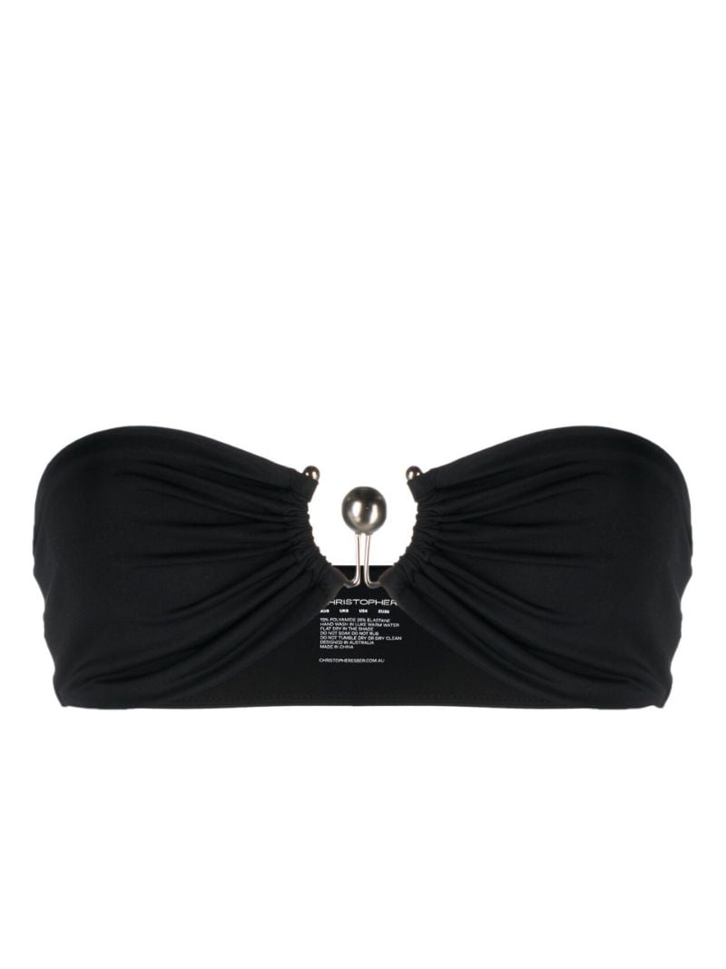 Black Pierced Orbit Bikini Top
