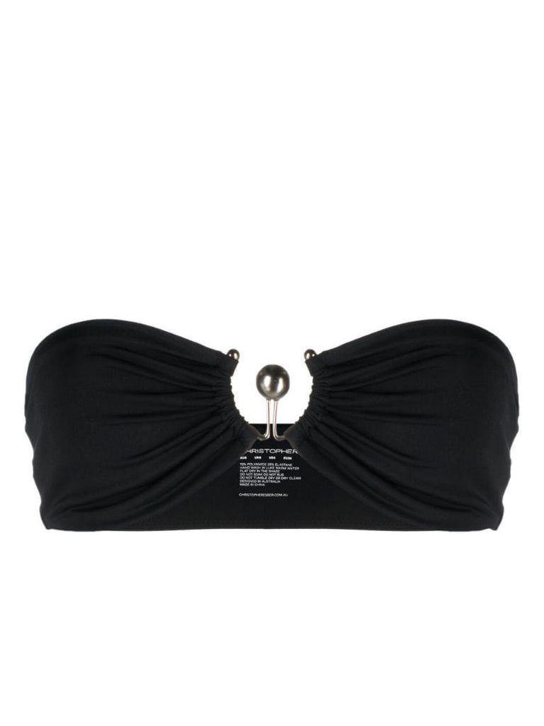 Black Pierced Orbit Bikini Top
