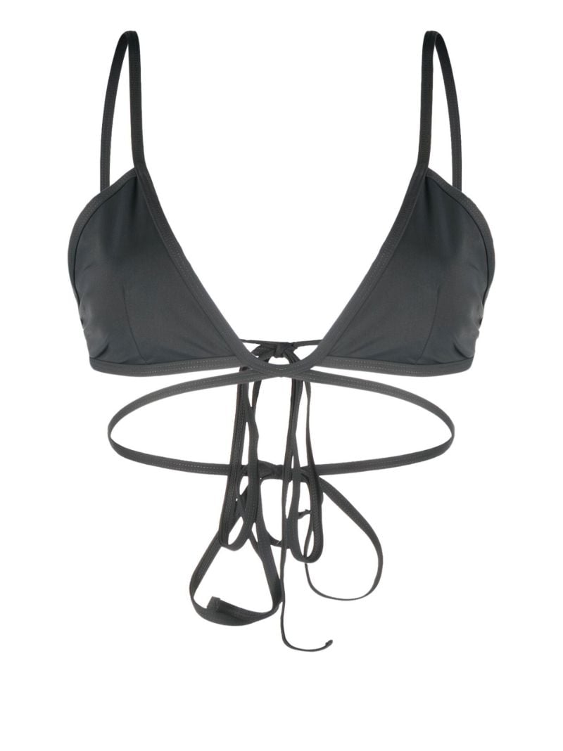 Grey Wrap Triangle Bikini Top