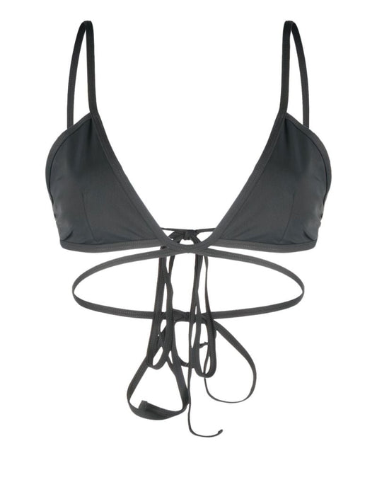 Grey Wrap Triangle Bikini Top