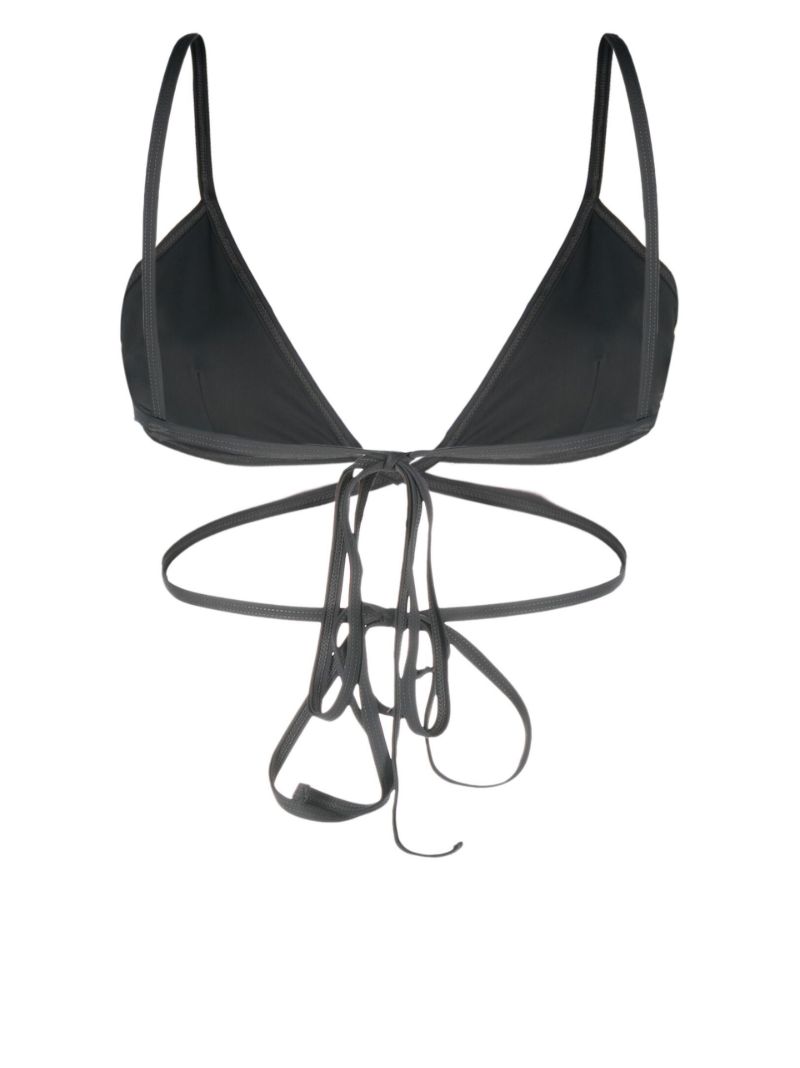 Grey Wrap Triangle Bikini Top