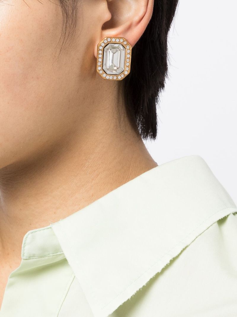 Gold-tone Crystal Earrings