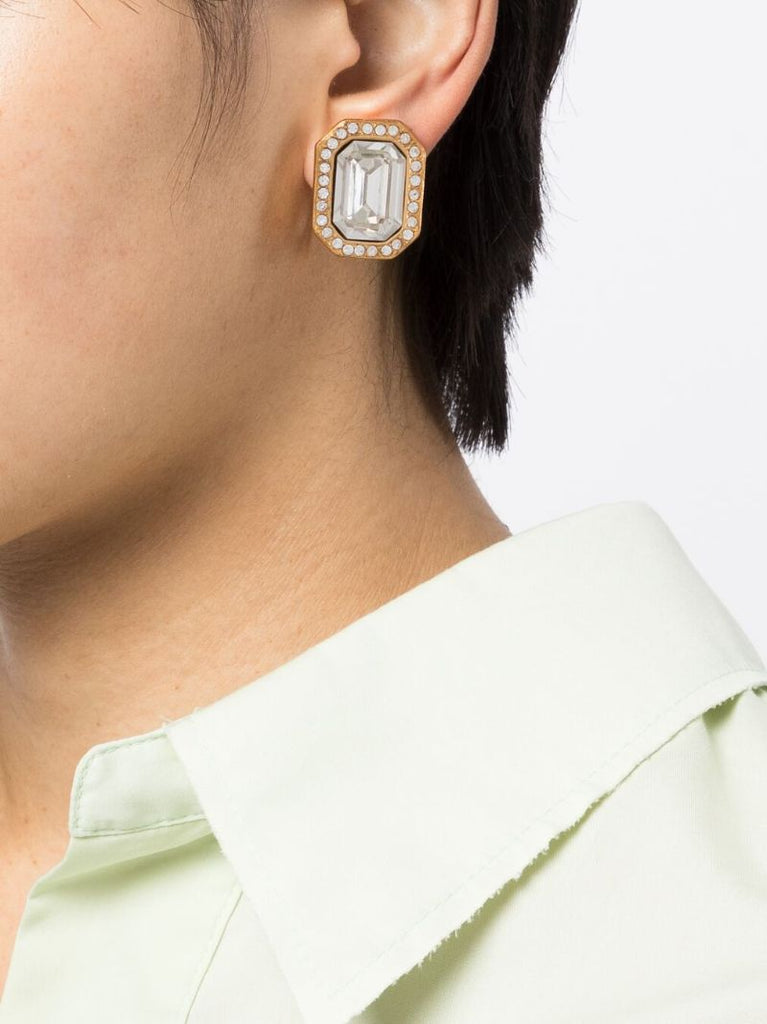 Gold-tone Crystal Earrings