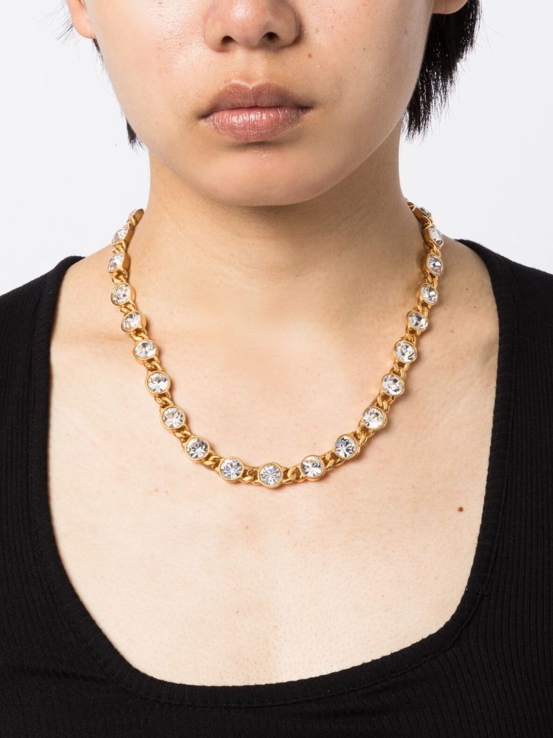Gold-tone Crystal Necklace