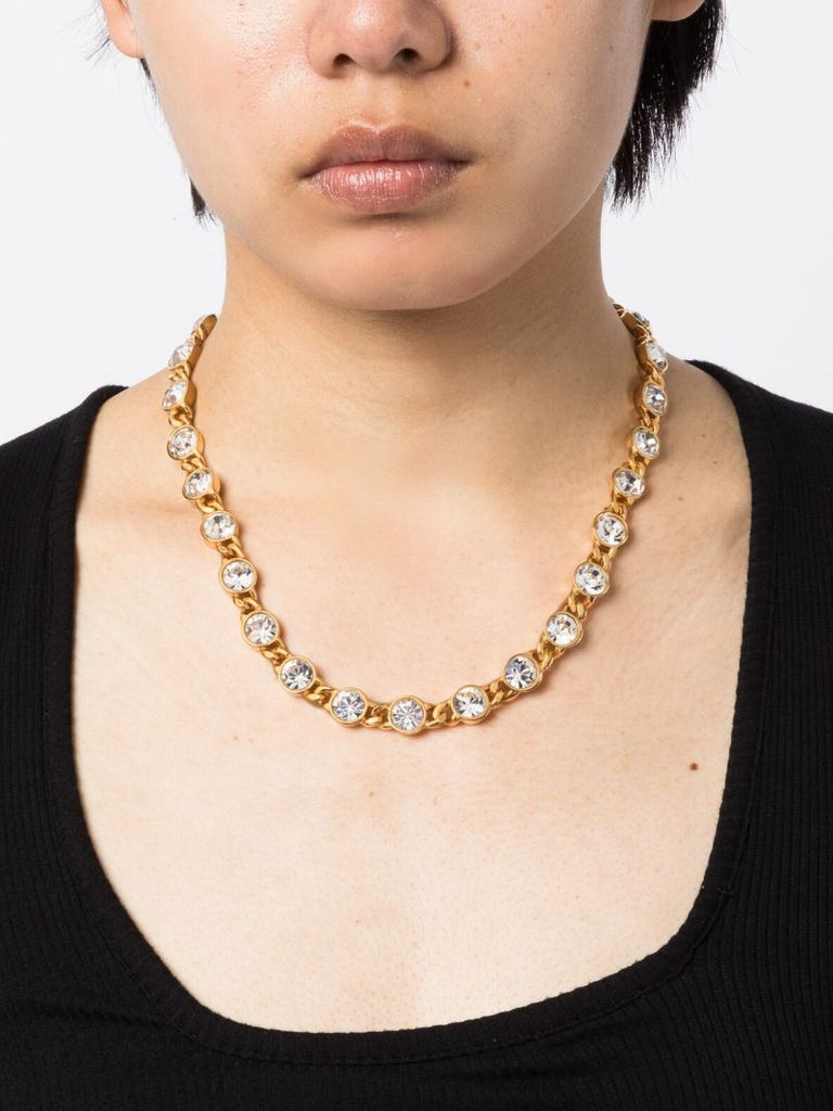 Gold-tone Crystal Necklace