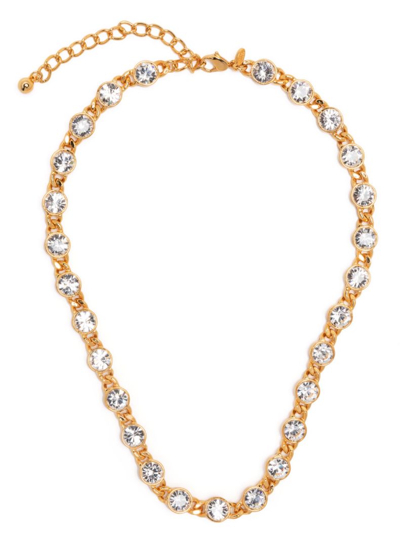 Gold-tone Crystal Necklace