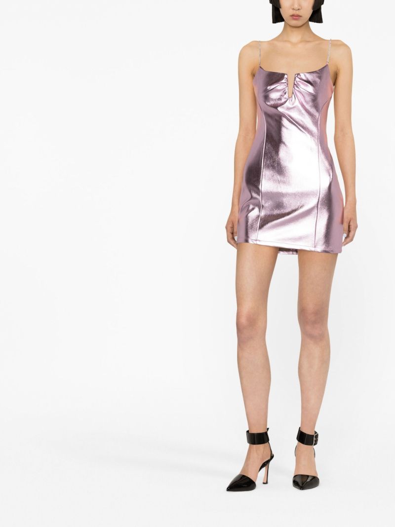 Pink Cruz Metallic Mini Dress