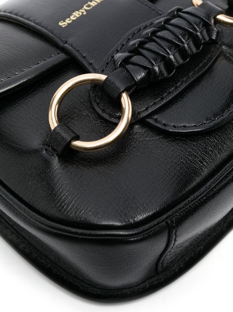 Black Saddie Leather Shoulder Bag