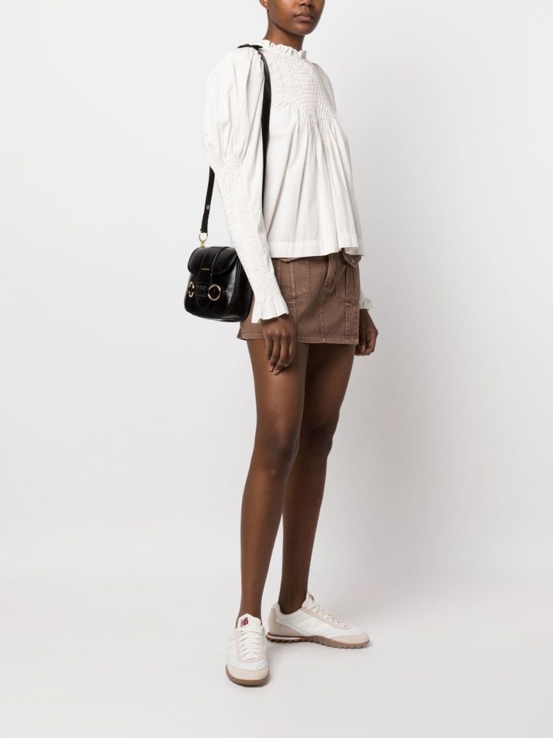 Black Saddie Leather Shoulder Bag