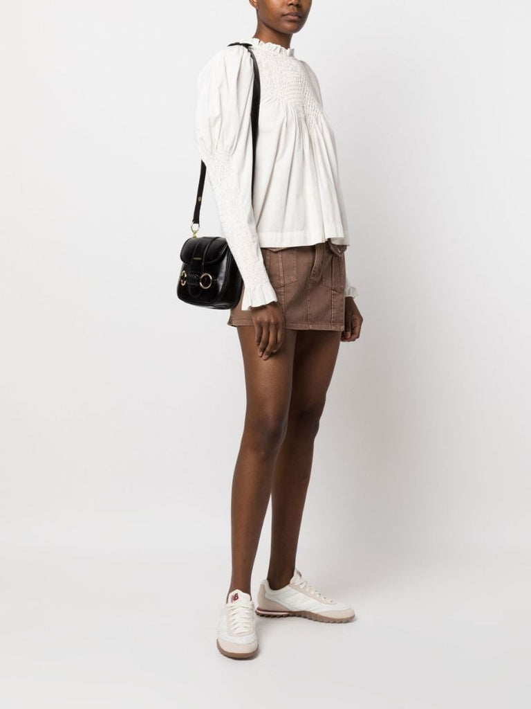 Black Saddie Leather Shoulder Bag