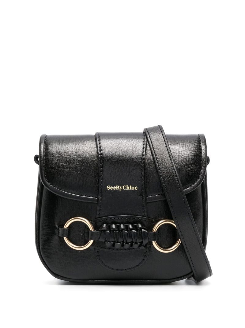 Black Saddie Leather Shoulder Bag