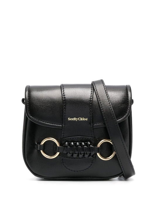Black Saddie Leather Shoulder Bag
