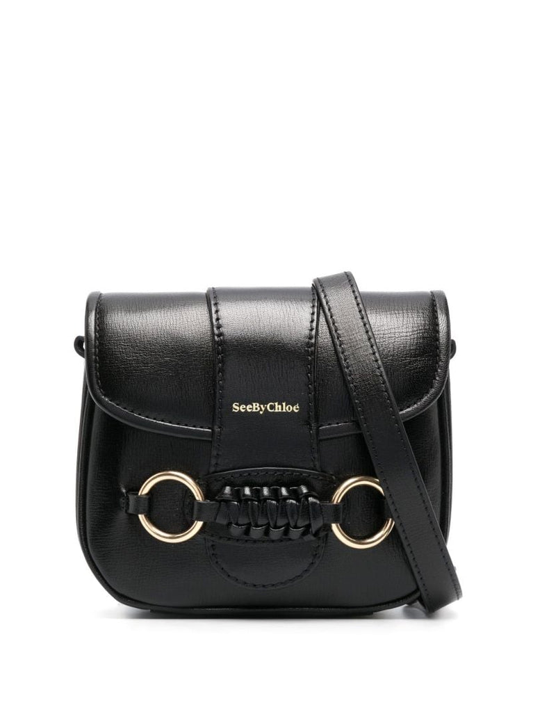Black Saddie Leather Shoulder Bag