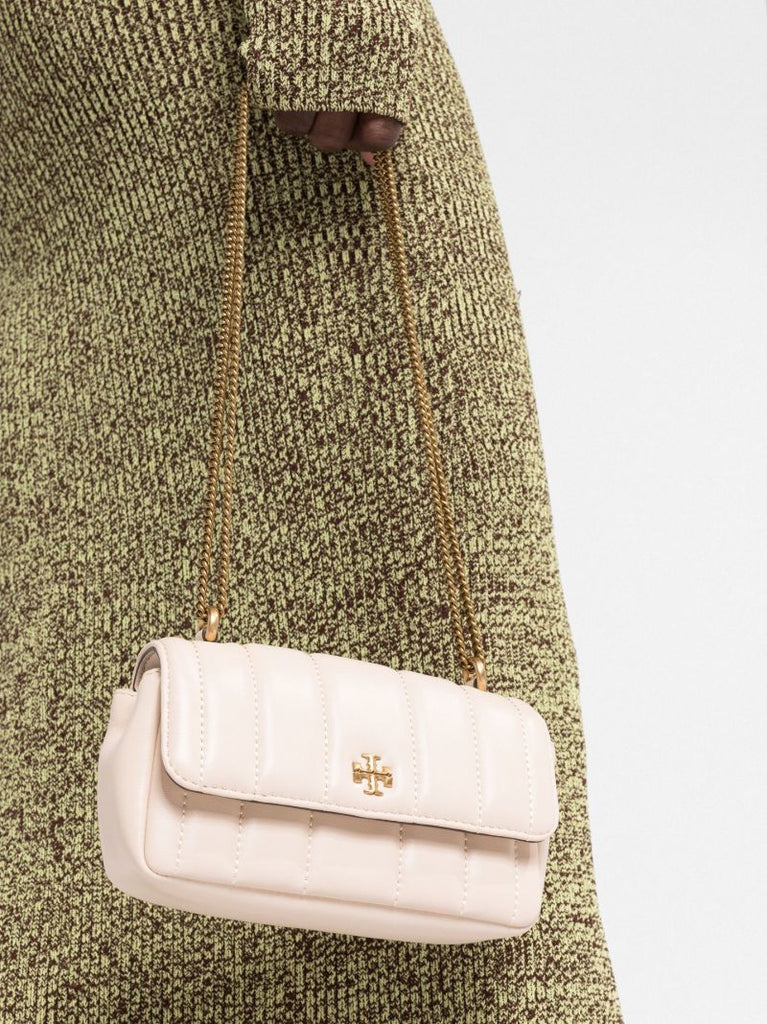 Neutral Kira Mini Quilted Leather Shoulder Bag