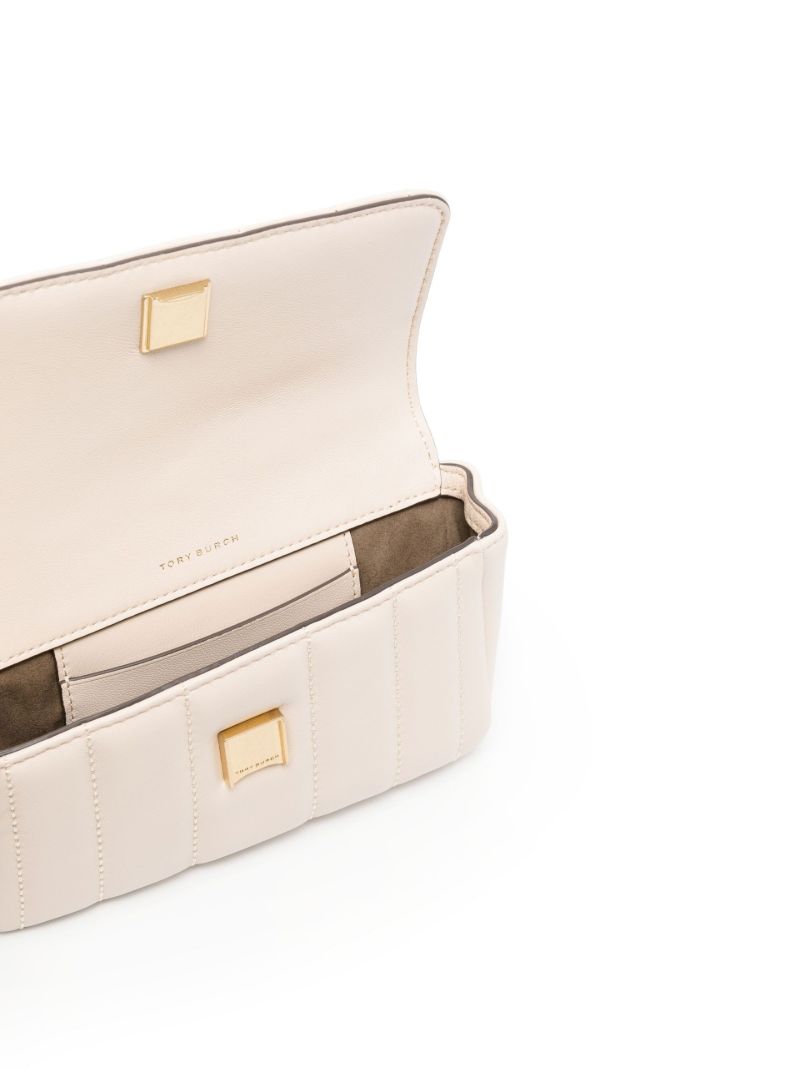 Neutral Kira Mini Quilted Leather Shoulder Bag