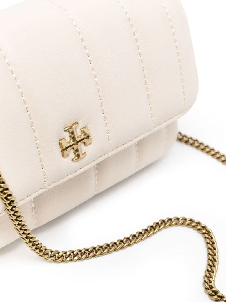 Neutral Kira Mini Quilted Leather Shoulder Bag