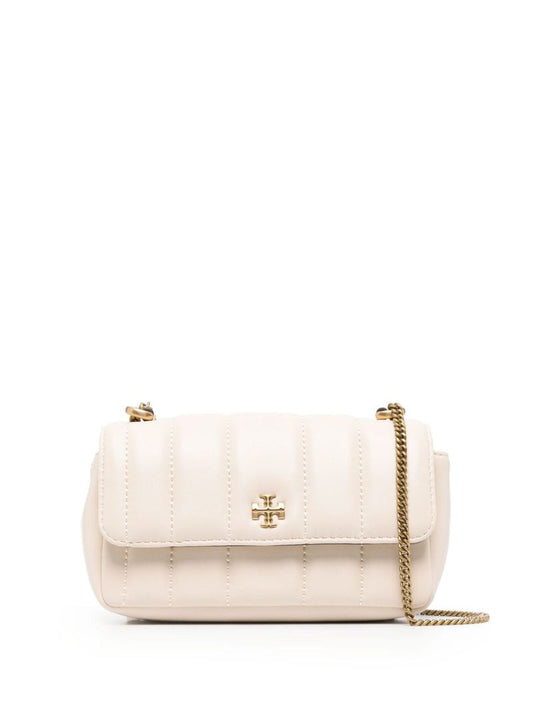 Neutral Kira Mini Quilted Leather Shoulder Bag