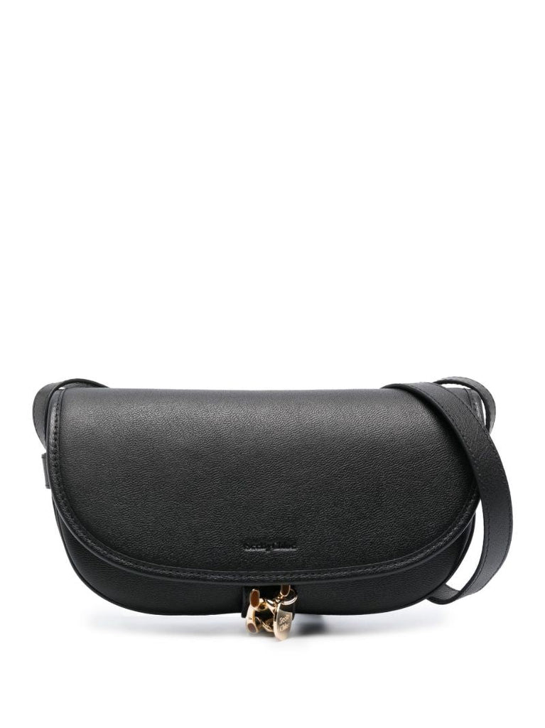Black Mara Leather Shoulder Bag