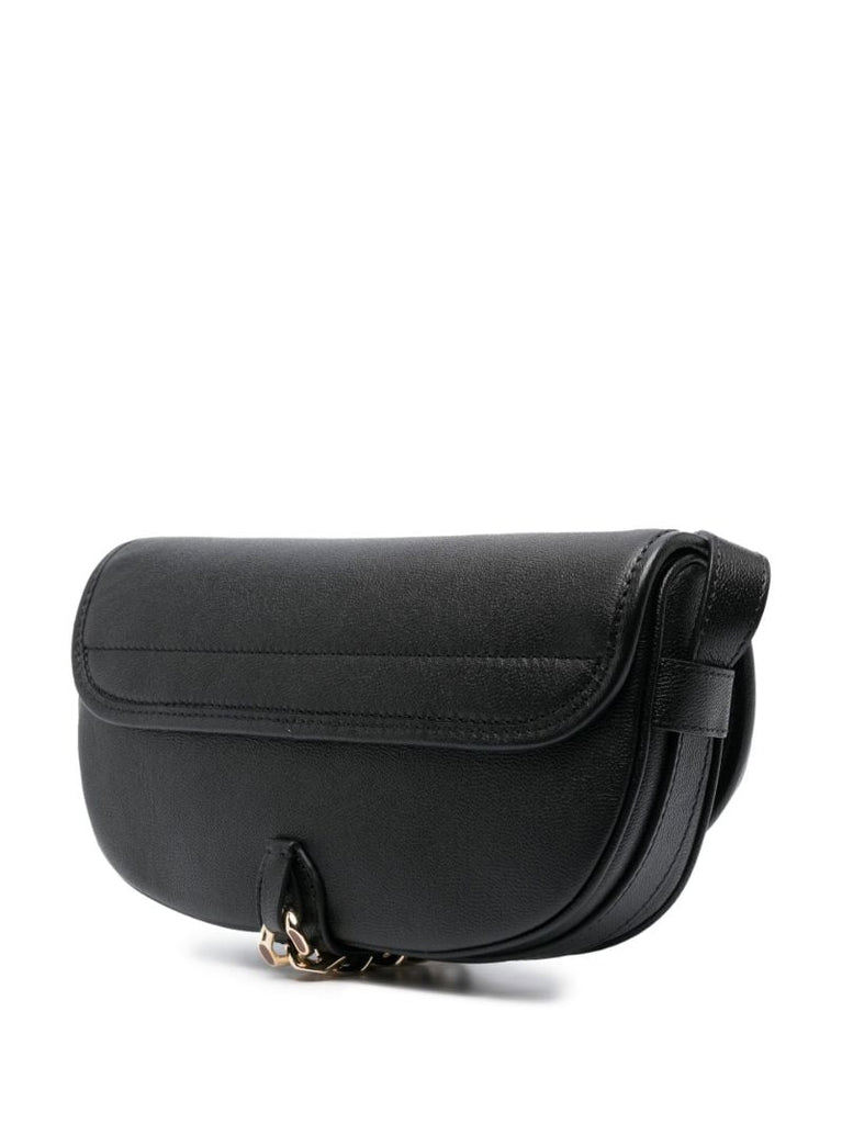 Black Mara Leather Shoulder Bag