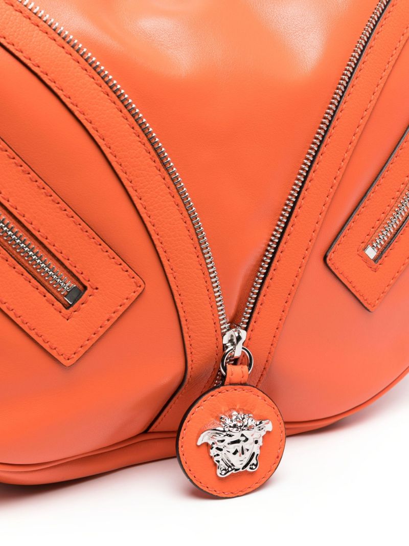 Orange Repeat Hobo Leather Bag
