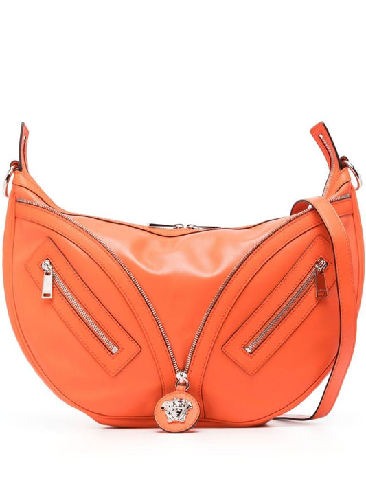Orange Repeat Hobo Leather Bag
