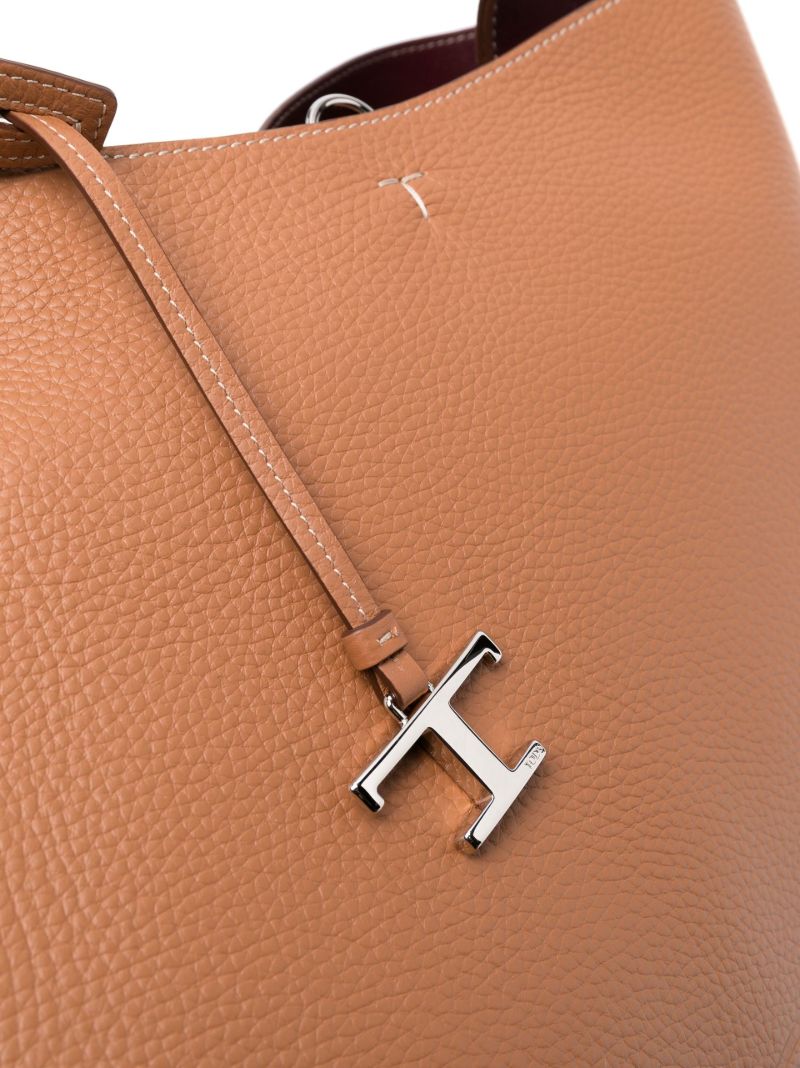 Brown Medium Leather Tote Bag