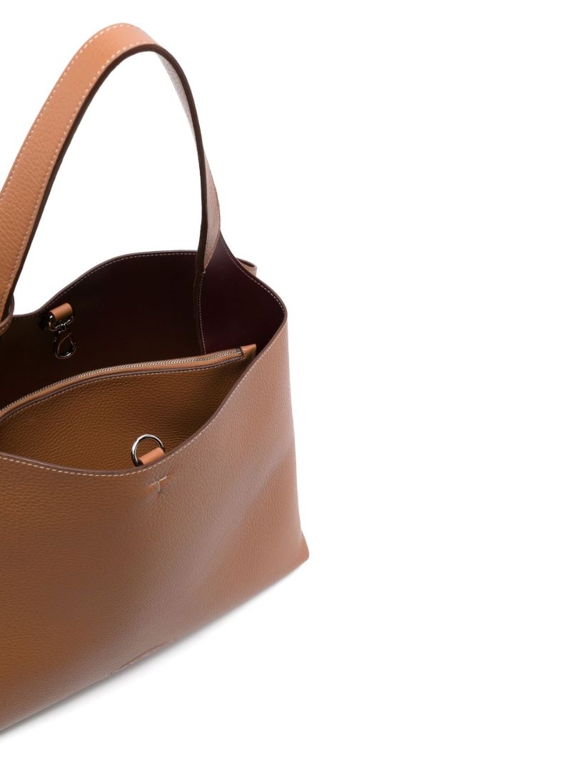 Brown Medium Leather Tote Bag