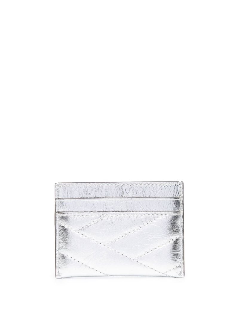 Silver Kira Chevron Leather Card Holder