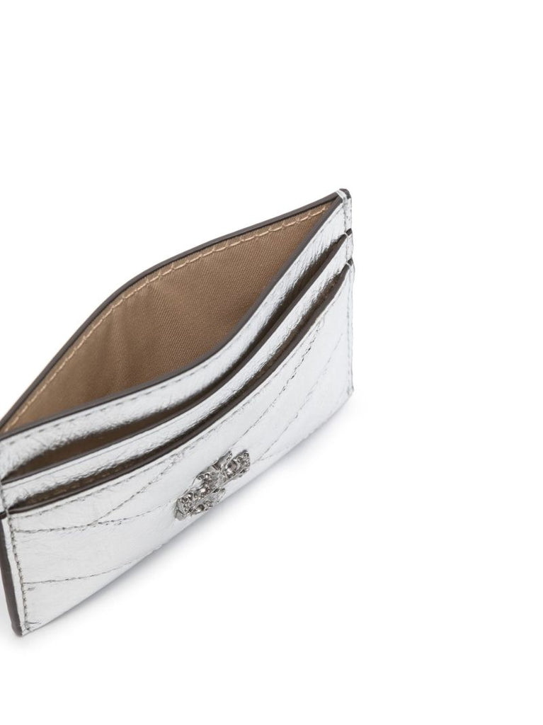 Silver Kira Chevron Leather Card Holder
