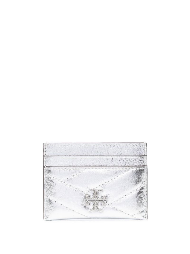 Silver Kira Chevron Leather Card Holder