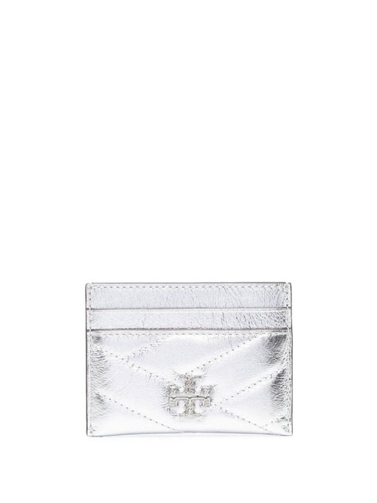 Silver Kira Chevron Leather Card Holder