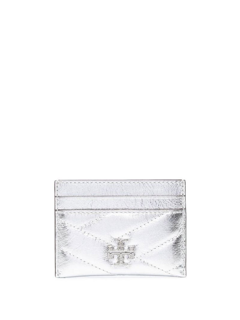 Silver Kira Chevron Leather Card Holder