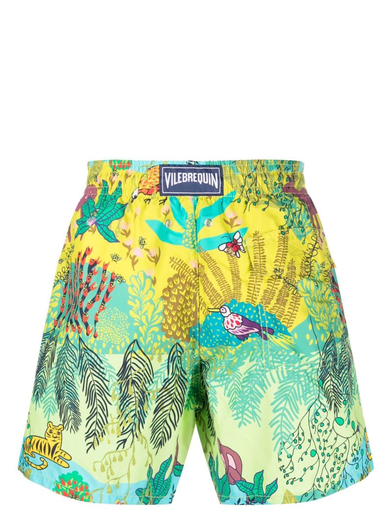 Green Moorea Jungle Rousseau Swim Shorts