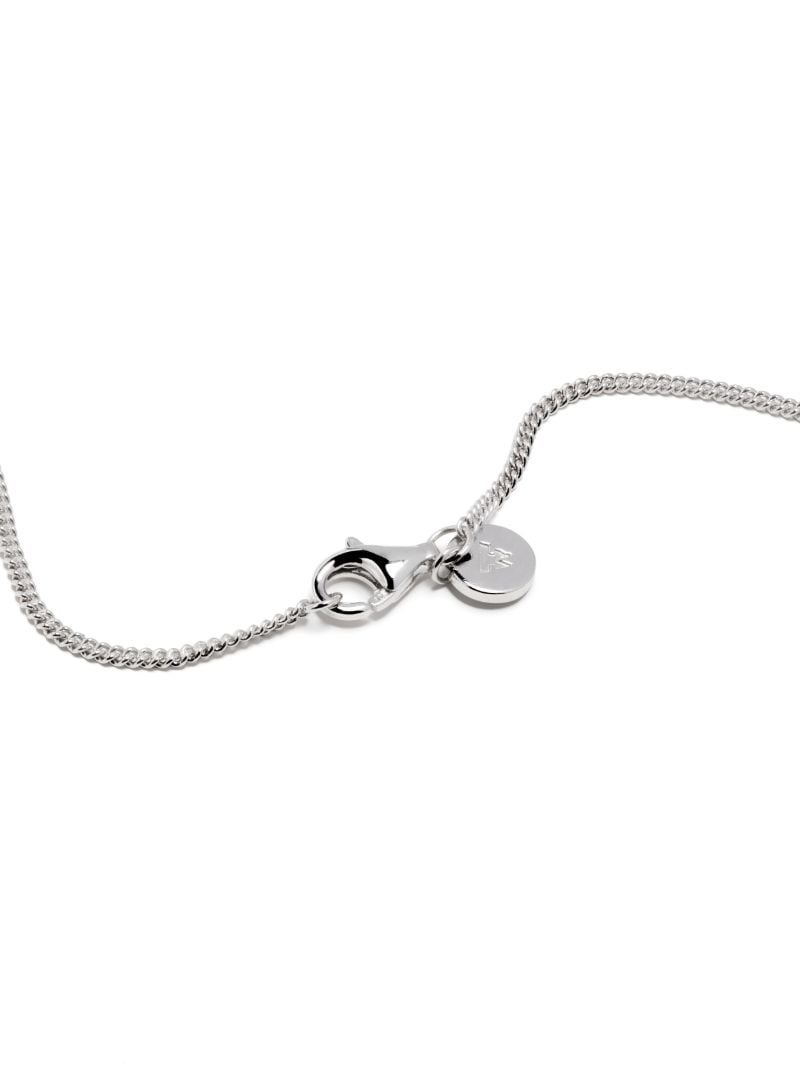 Silver Mini Cushion Onyx Necklace