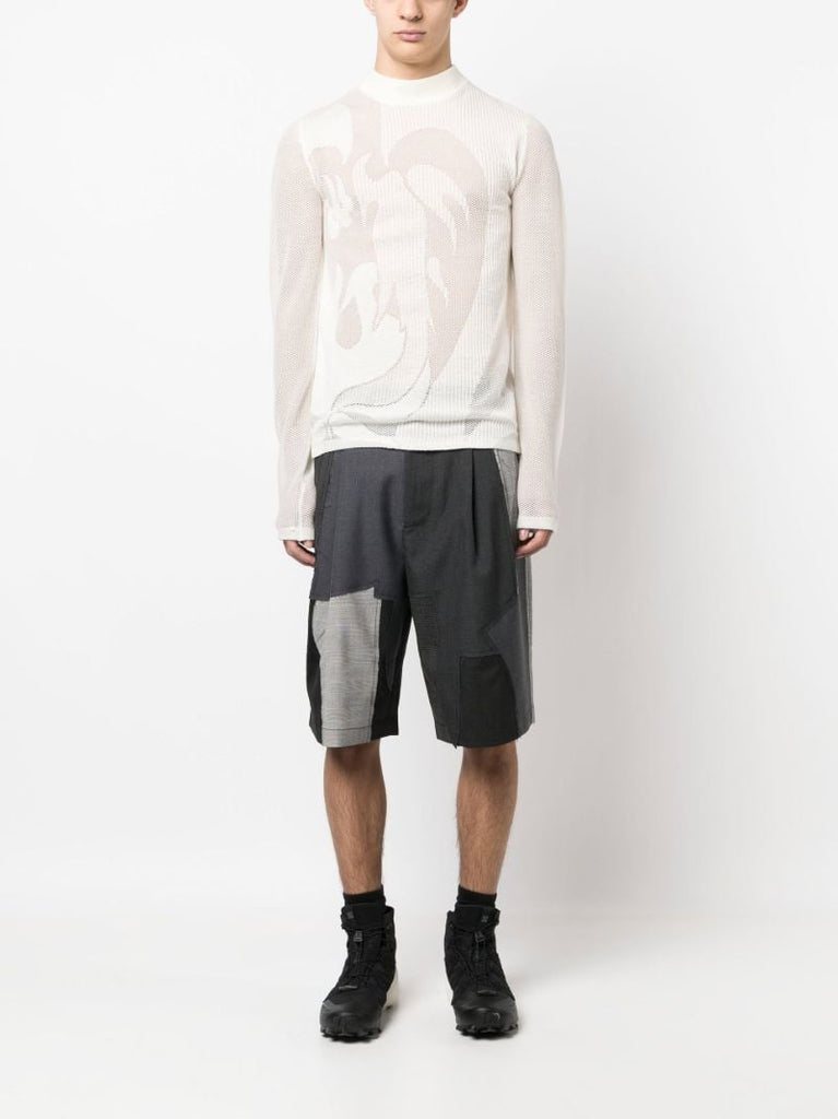 White Phoenix Ribbed Wool Sweater