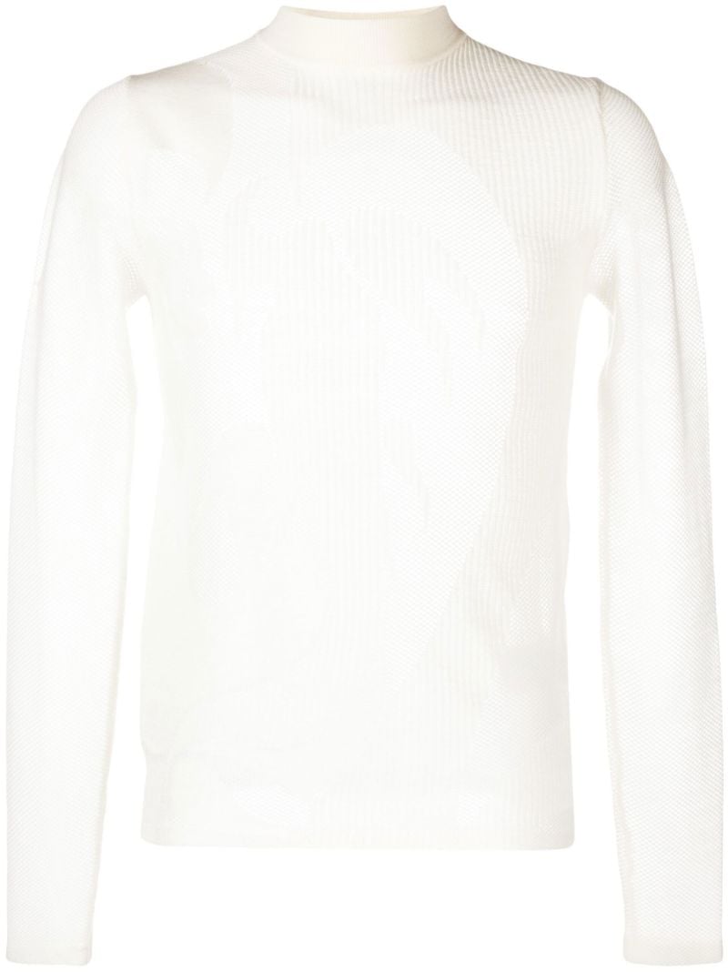 White Phoenix Ribbed Wool Sweater
