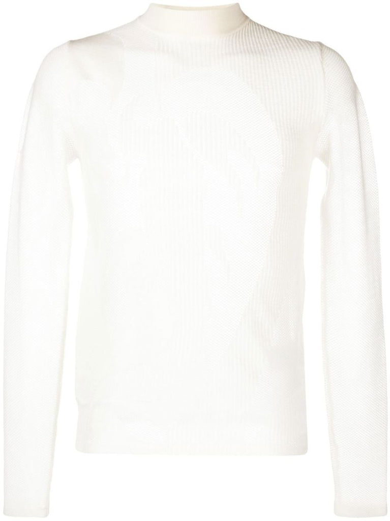 White Phoenix Ribbed Wool Sweater