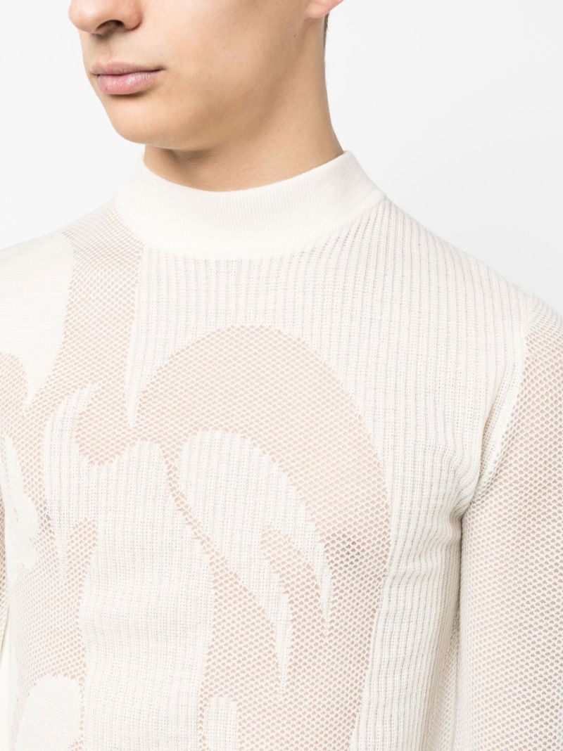 White Phoenix Ribbed Wool Sweater