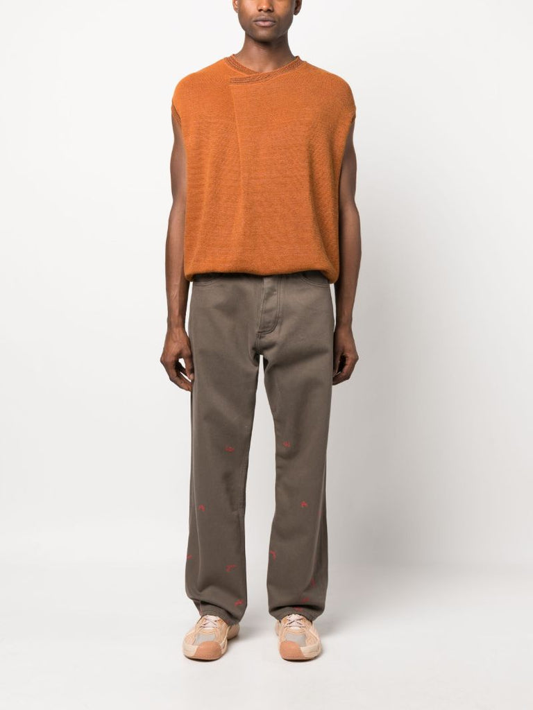 Medium Brown Crab Print Trousers