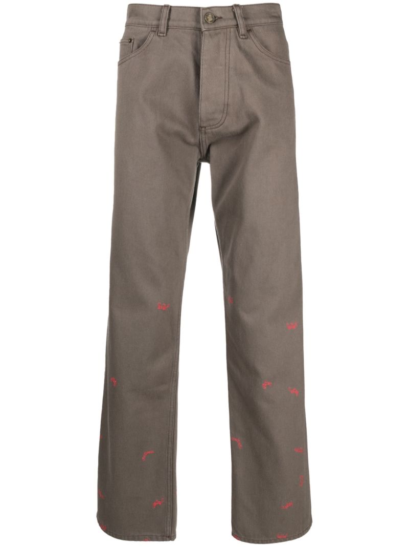 Medium Brown Crab Print Trousers