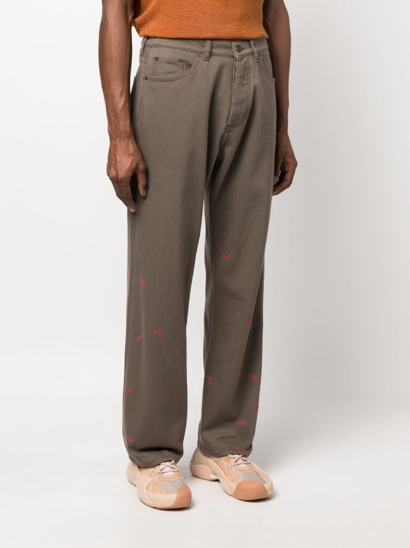 Medium Brown Crab Print Trousers