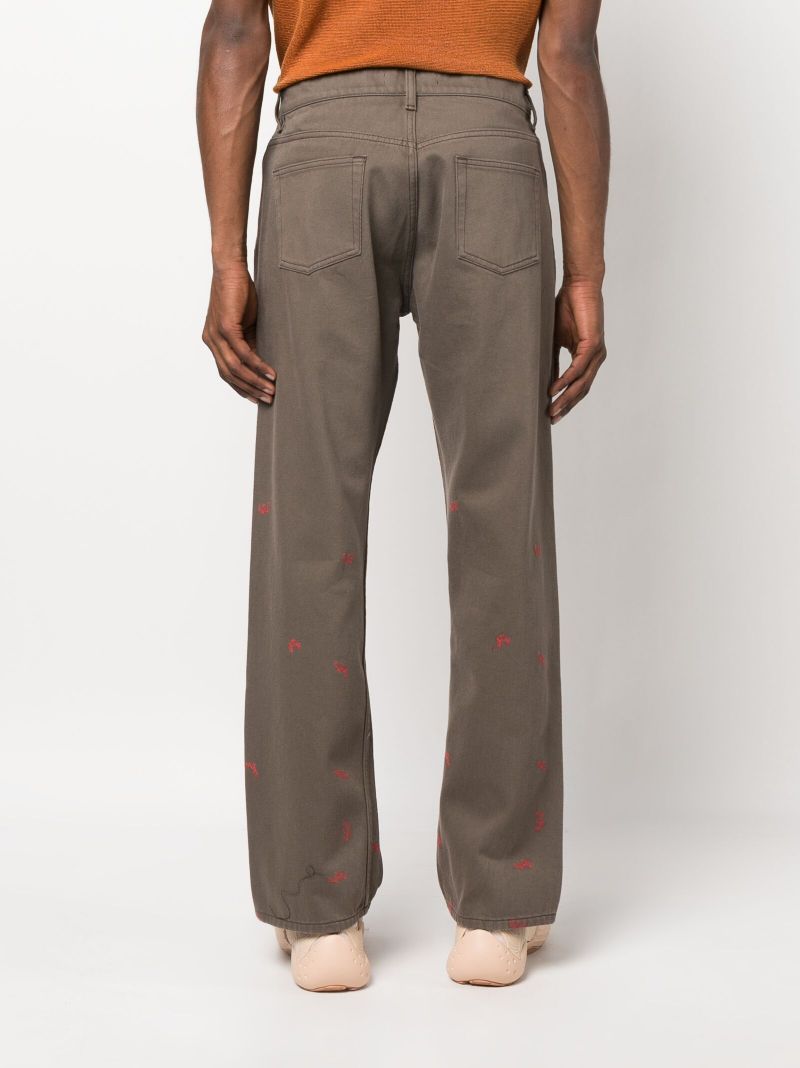Medium Brown Crab Print Trousers