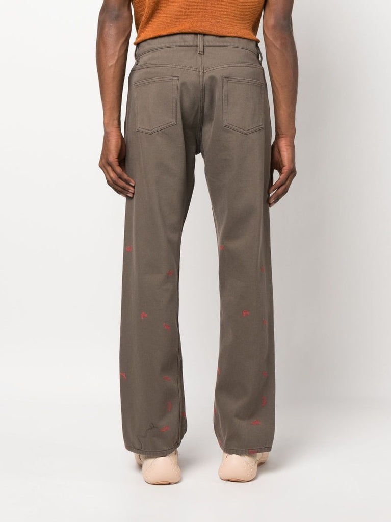 Medium Brown Crab Print Trousers